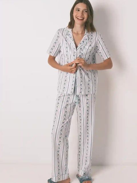 women'secret piżama bawełniana kolor turkusowy bawełniana 4852097 - zdjęcie produktu nr 1