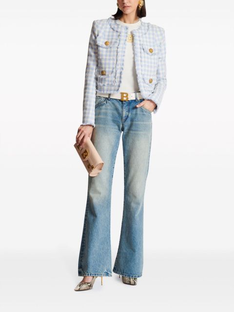 Balmain gingham tweed jacket - Blue - zdjęcie produktu nr 2