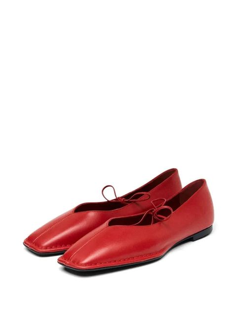 ALOHAS Sway tie square-toe ballet flats - Red - zdjęcie produktu nr 2