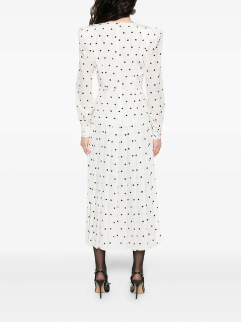 Alessandra Rich polka-dot midi dress - White