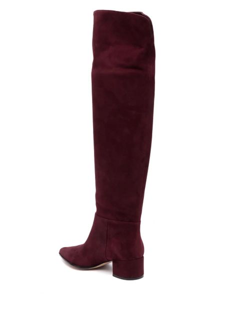 Gianvito Rossi knee-high suede boots - Red - zdjęcie produktu nr 2