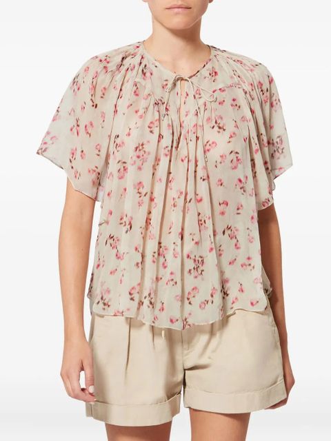 MARANT ÉTOILE Neslya floral-pattern blouse - Neutrals