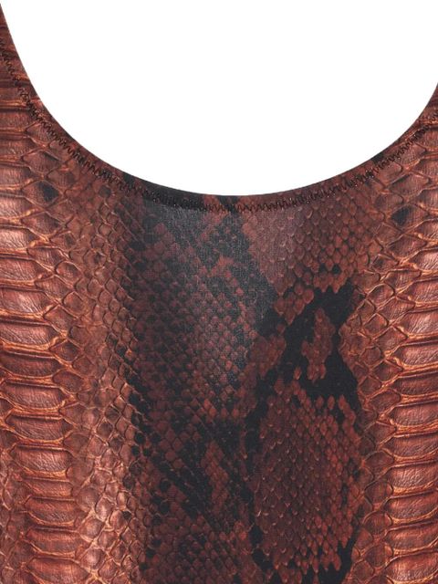 Jean Paul Gaultier printed swimsuit - Brown