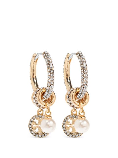 Tory Burch Icon Pavé Charm earrings - Gold - zdjęcie produktu nr 1