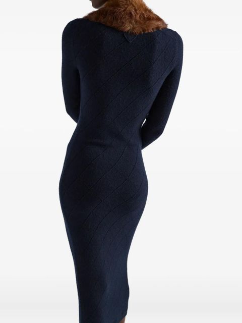 Prada crew-neck maxi dress - Blue - zdjęcie produktu nr 2