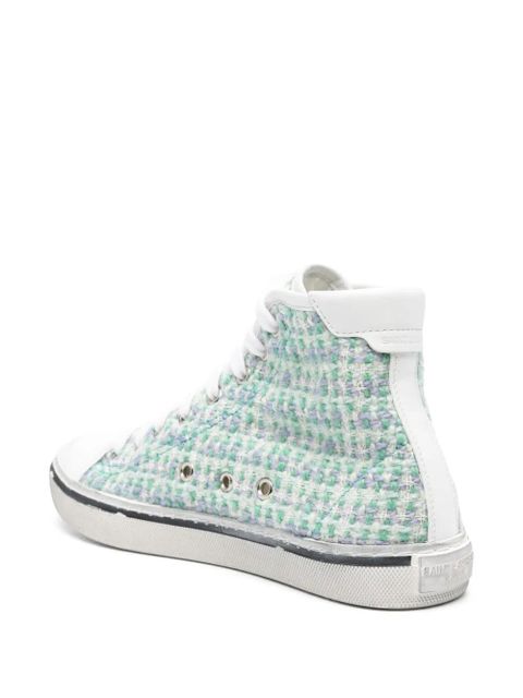 Saint Laurent logo-patch sneakers - Green - zdjęcie produktu nr 2