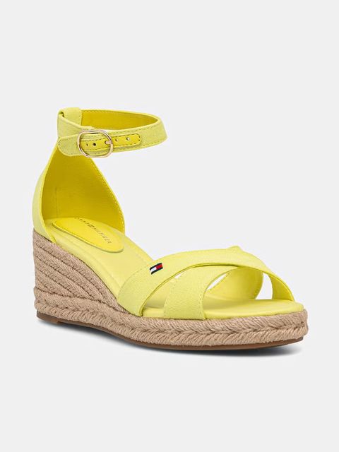 Tommy Hilfiger sandały na koturnie MID WEDGE ESPAD X CROSS - zdjęcie produktu nr 1