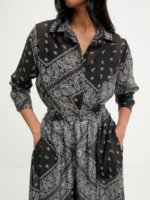 Answear.LAB koszula i spódnica damski kolor czarny - zdjęcie produktu nr 2