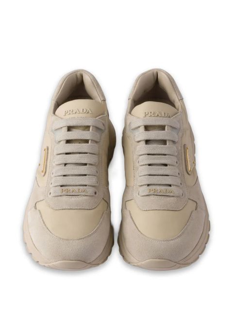 Prada Prax 2.0 logo suede sneakers - Neutrals