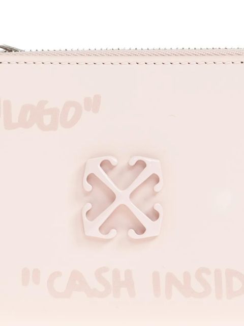 Off-White Jitney Quote zip wallet - Pink