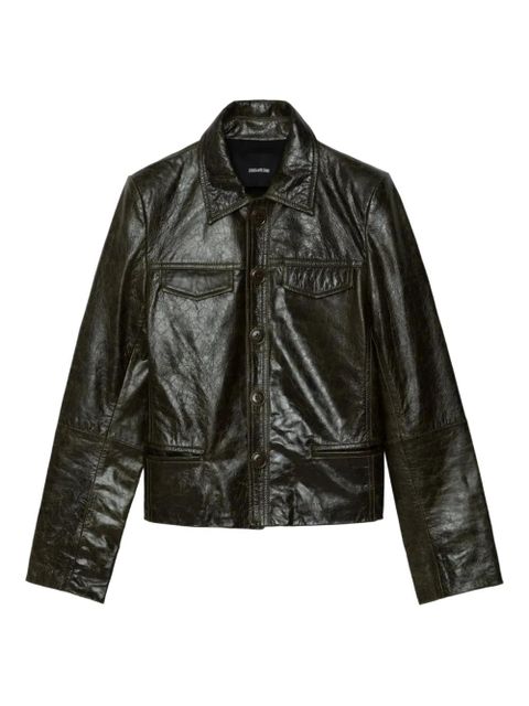Zadig&Voltaire Liam button leather jacket - Green - zdjęcie produktu nr 1