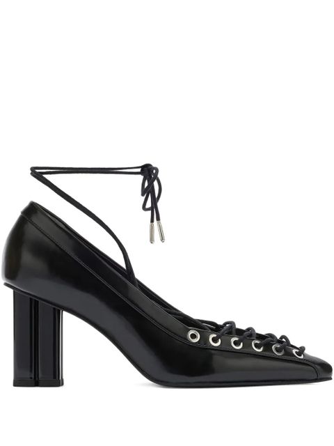 GANNI lace-up pointed pumps - Black - zdjęcie produktu nr 1