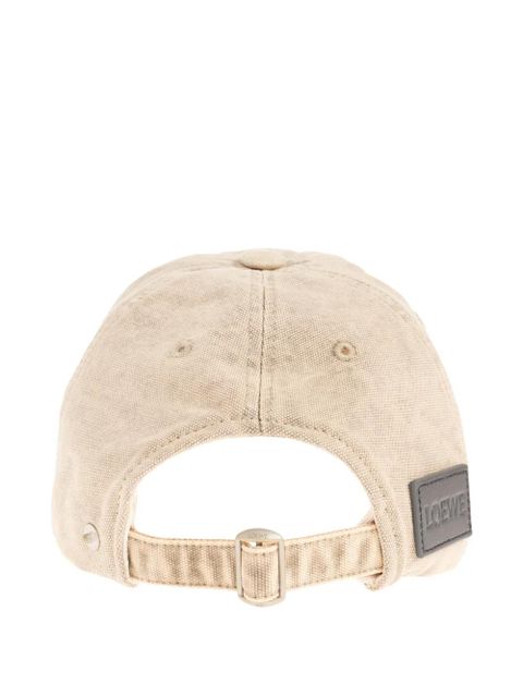 LOEWE logo-embroidered cotton cap hat - White - zdjęcie produktu nr 2