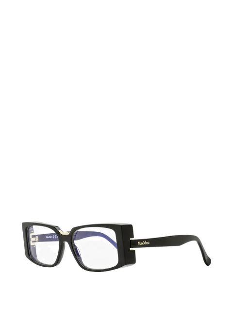 Max Mara Eyewear rectangular gold-tone glasses - Black - zdjęcie produktu nr 2