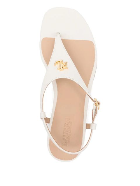 Lauren Ralph Lauren thong-strap leather sandals - White