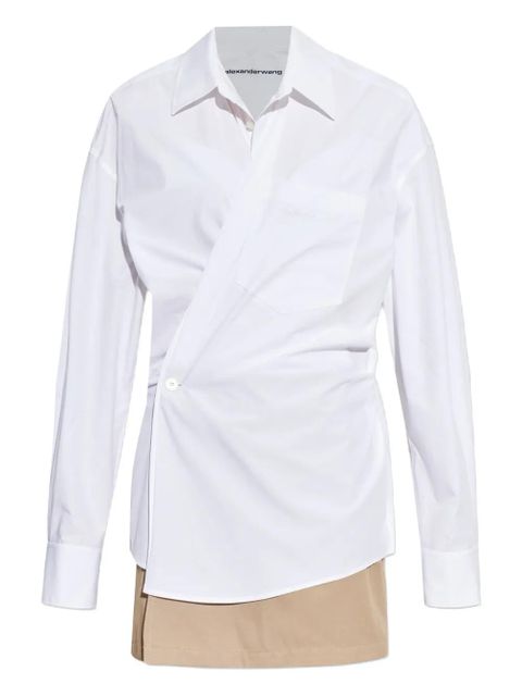 Alexander Wang wrap-shirt mini dress - White - zdjęcie produktu nr 1