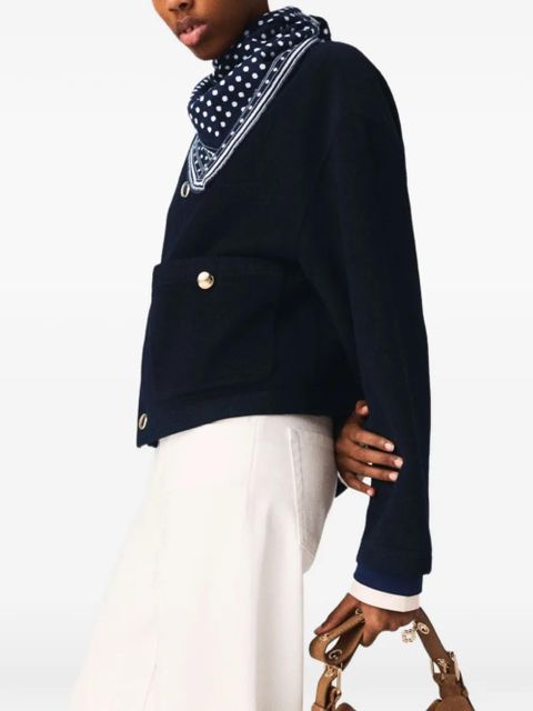 Maje pocket button jacket - Blue