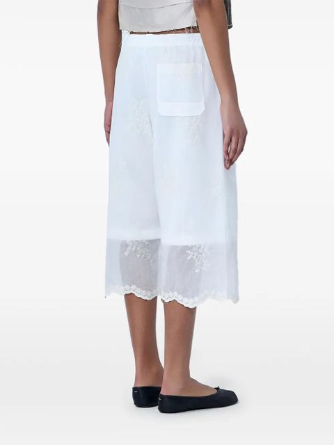 OUR LEGACY laced knee-length shorts - White