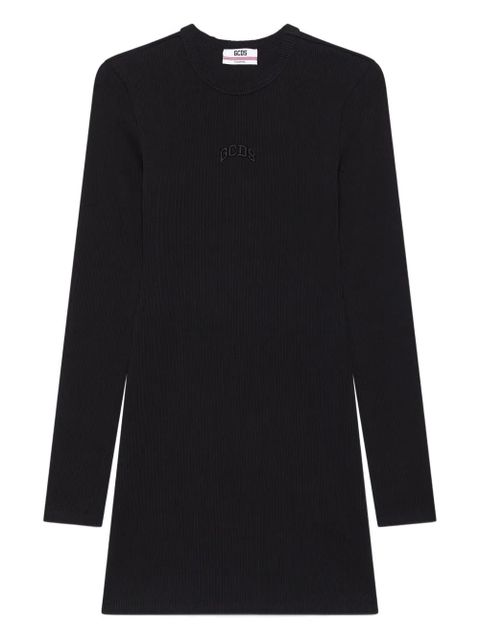 GCDS logo ribbed mini dress - Black - zdjęcie produktu nr 1