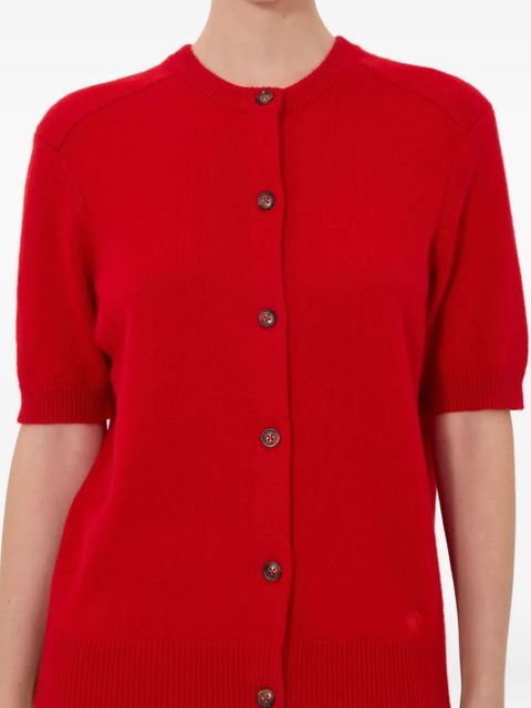 LouLou de Saison Jodi short-sleeve buttoned cardigan - Red
