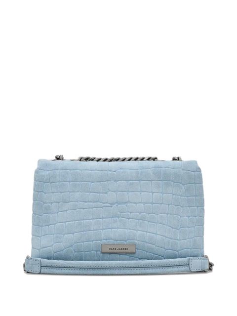 Marc Jacobs The Slim croc suede dual-chain shoulder bag - Blue