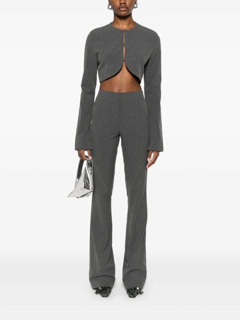 ENTIRE STUDIOS pinstriped flared trousers - Grey