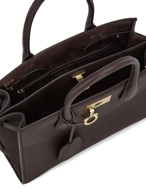 Ferragamo hardware satchel cross body bag - Brown