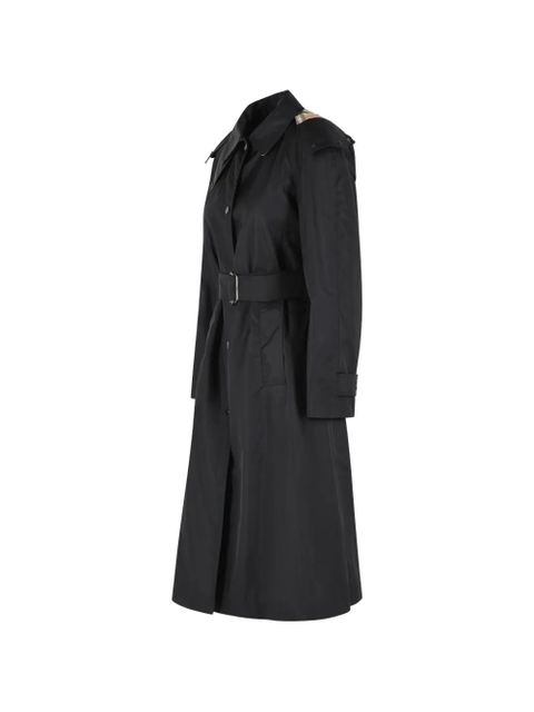 Burberry detachable-hood belted car coat - Black