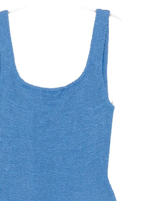 Hunza G crinkle-effect swimsuit - Blue