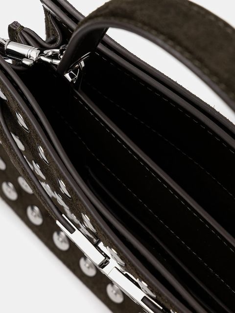 Tory Burch torebka zamszowa Lee Radziwill kolor zielony 175017-301