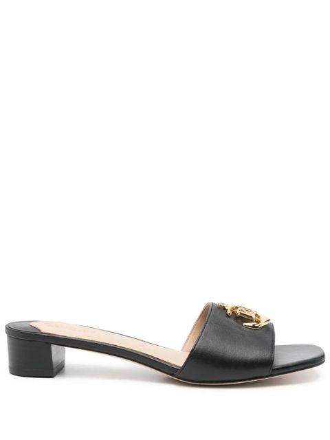 Lauren Ralph Lauren anchor-plaque sandals - Black - zdjęcie produktu nr 1
