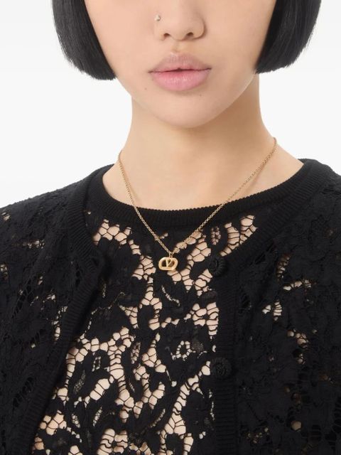 Valentino Garavani Ovalette logo-pendant necklace - Gold