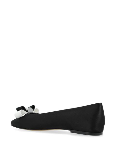 Casadei bow-detailing ballerina shoes - Black