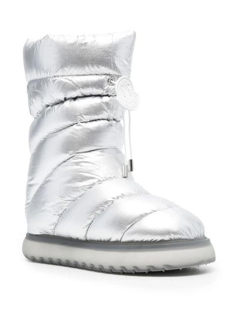 Moncler Gaia metallic-effect snow boots - Grey
