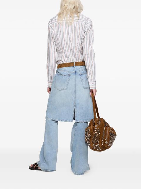 Acne Studios striped-pattern tie shirt - White - zdjęcie produktu nr 2