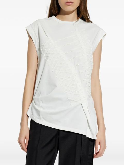 Alexander McQueen sleeveless asymmetric T-shirt - White