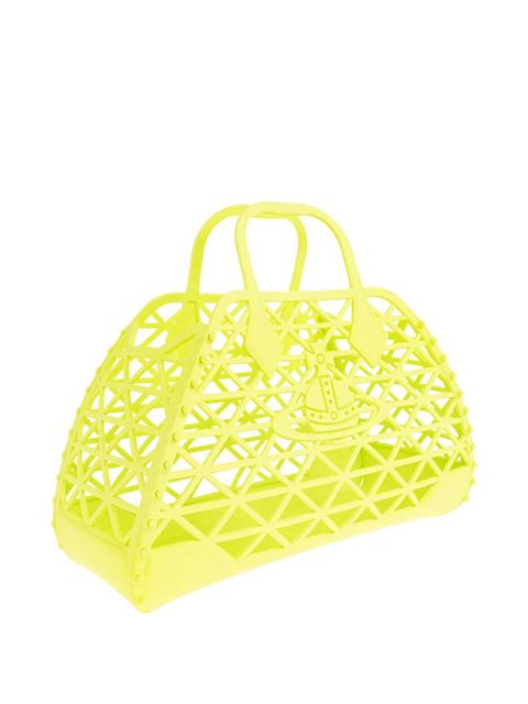 Vivienne Westwood X-Ray Orb-detail lattice tote bag - Green