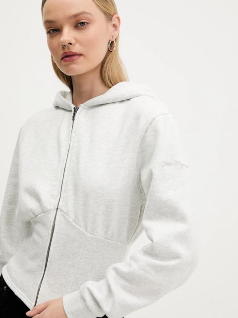 Guess Originals bluza damska kolor szary z kapturem melanżowa W5BQ29 K4110