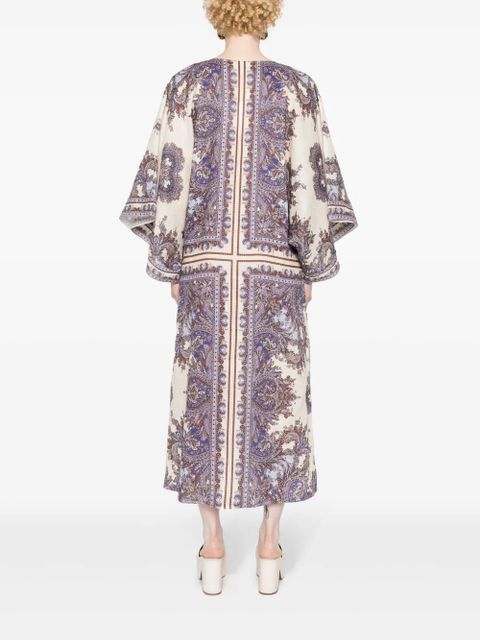 ZIMMERMANN Ottie linen kaftan dress - Neutrals