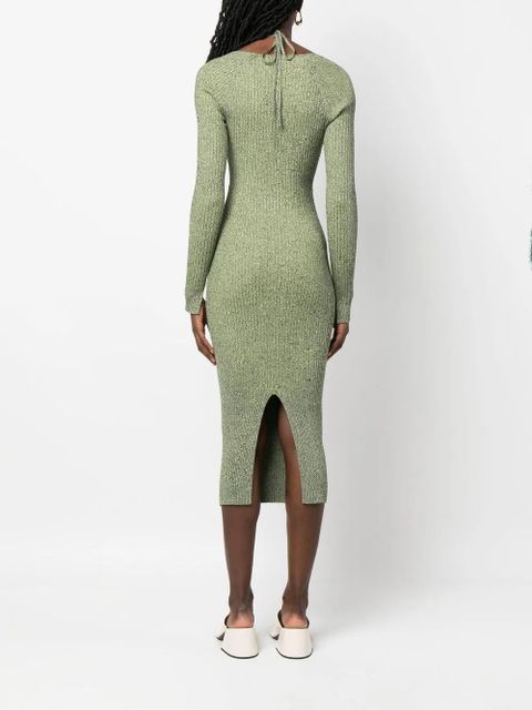 Simkhai crossover strap bodycon midi dress - Green - zdjęcie produktu nr 2