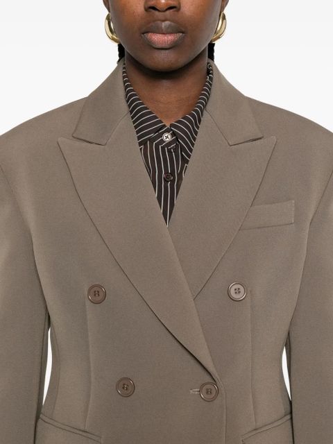 The Frankie Shop peak-lapel double-breasted blazer - Green