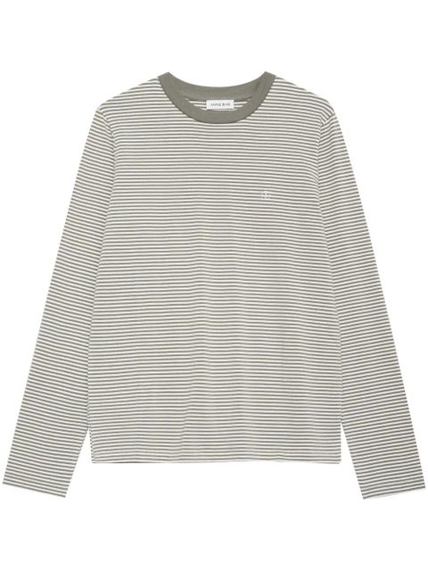 ANINE BING Rylan striped crew-neck T-shirt - White - zdjęcie produktu nr 1