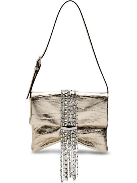 Jimmy Choo crystal-embellished shoulder bag - Silver - zdjęcie produktu nr 1