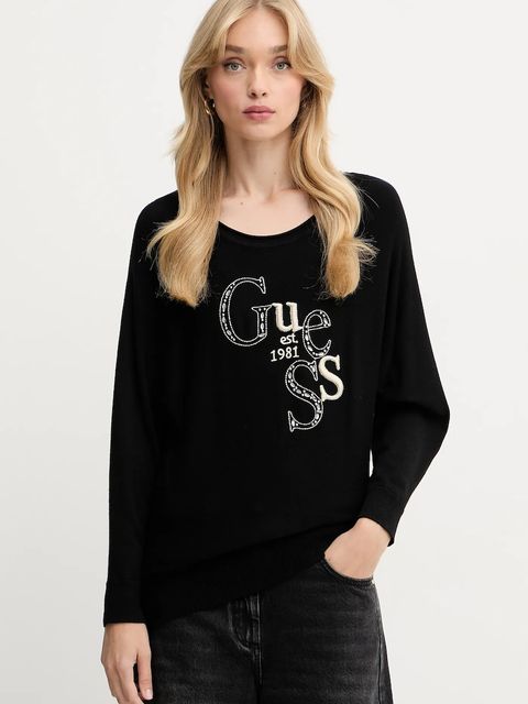Guess sweter KASSIDY damski kolor czarny lekki W5YR22 Z2NQ2 - zdjęcie produktu nr 1
