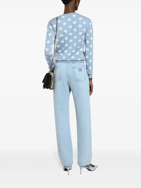 Dolce & Gabbana DNA logo print cardigan - Blue