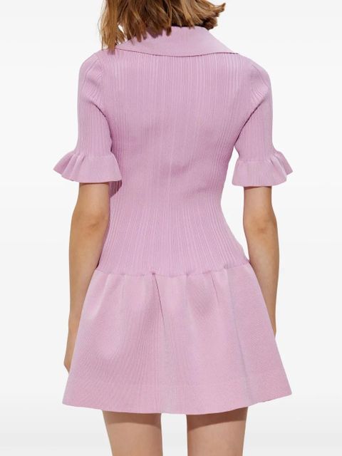 Self-Portrait knit mini dress - Pink