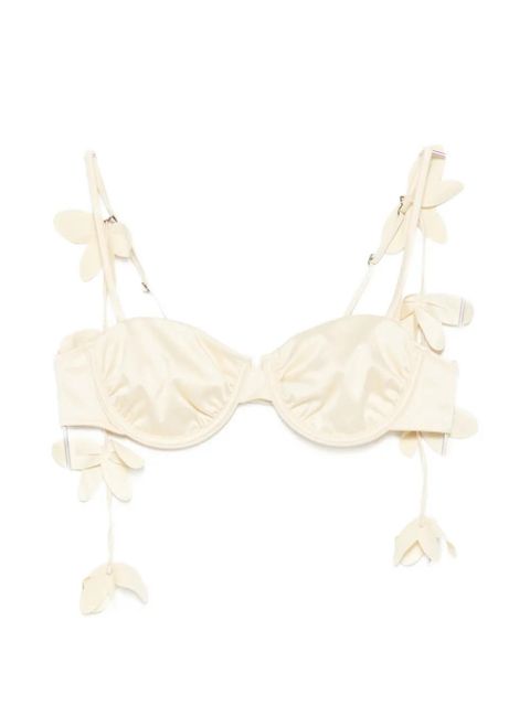 ROTATE BIRGER CHRISTENSEN floral-applique bra - Neutrals - zdjęcie produktu nr 1
