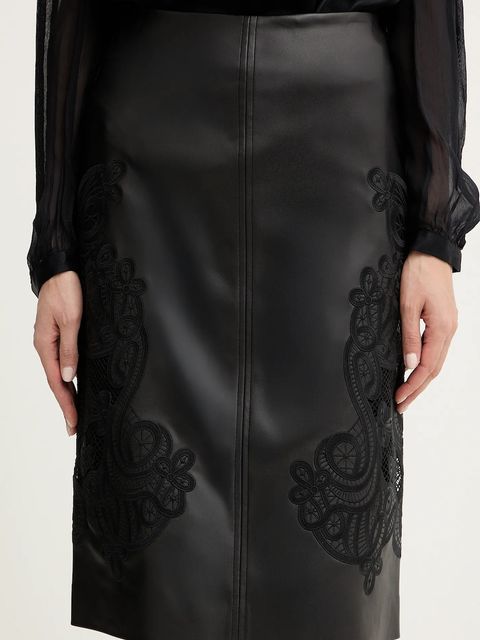 Twinset spódnica kolor czarny midi prosta 252TT2011 - zdjęcie produktu nr 1