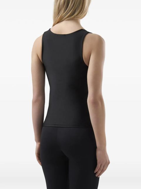 GCDS logo-print side-stripe tank top - Black