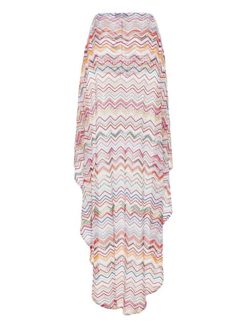 Missoni zigzag sarong skirt - Red